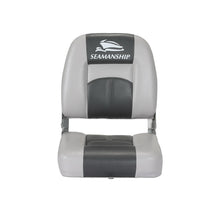 Load image into Gallery viewer, Seamanship 2X Folding Boat Seats Marine Swivel Low Back 10cm Padding Charcoal