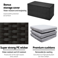 Load image into Gallery viewer, Gardeon 7-Piece Outdoor Bar Set Dining Table Stools Wicker Patio Setting