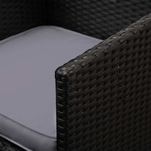 Load image into Gallery viewer, Gardeon Outdoor Dining Set 5 Piece Wicker Table Chairs Setting Black