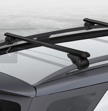 Load image into Gallery viewer, Universal Aluminium Car Roof Rack Cross Bars 130cm Adjustable Black for Raised Roof Rails 90kg Load Capacity