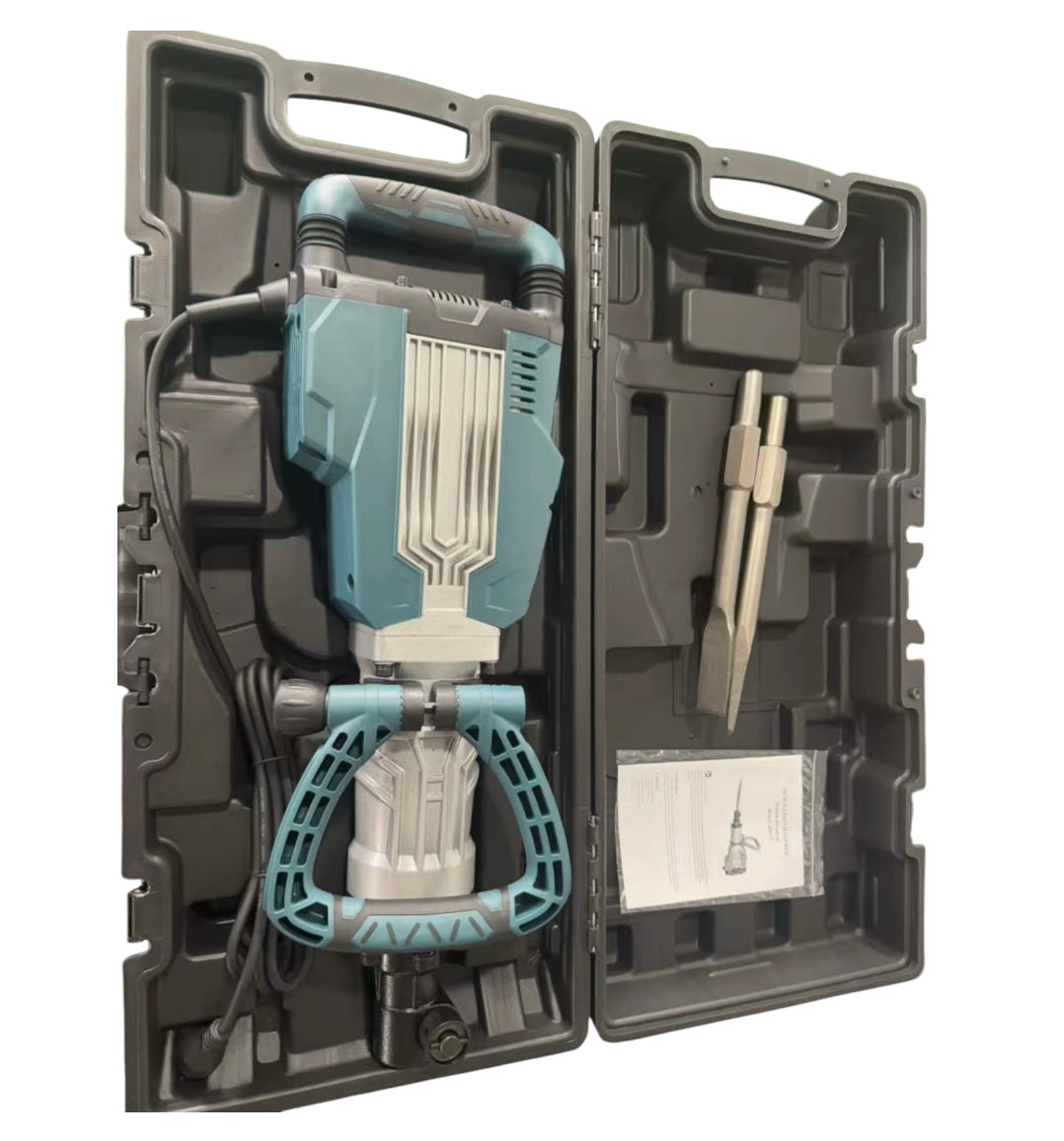 Industrial 2300W Heavy Duty Electric Demolition Jackhammer Grease System 75J 1900BPM HEX Head