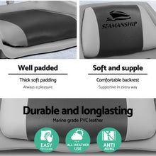 Load image into Gallery viewer, Seamanship 2X Folding Boat Seats Marine Seat Swivel Low Back 4cm Padding Grey