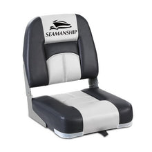 Load image into Gallery viewer, Seamanship 2X Folding Boat Seats Marine Seat Swivel Low Back 10cm Padding Grey