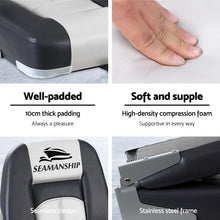 Load image into Gallery viewer, Seamanship 2X Folding Boat Seats Marine Seat Swivel Low Back 10cm Padding Grey