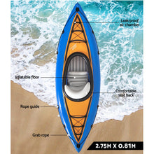 Load image into Gallery viewer, Bestway Inflatable Kayak Kayaks Fishing Boat Canoe Raft Koracle 275cm x 81cm