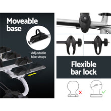 Load image into Gallery viewer, Giantz 4 Bicycle Bike Carrier Rack Car Towbar Hitch Ball Mount Tail light Silver
