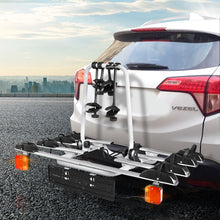 Load image into Gallery viewer, Giantz 4 Bicycle Bike Carrier Rack Car Towbar Hitch Ball Mount Tail light Silver