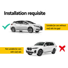 Load image into Gallery viewer, Universal Car Roof Racks Pod Aluminium Cross Bars Brackets 145cm Silver