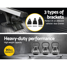 Load image into Gallery viewer, Universal Car Roof Racks Pod Aluminium Cross Bars Brackets 145cm Silver