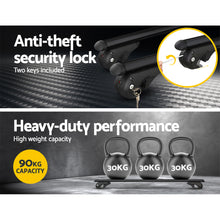 Load image into Gallery viewer, Universal Car Roof Racks Pod Aluminium Cross Bars Adjustable 108cm Black