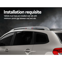 Load image into Gallery viewer, Universal Car Roof Racks Pod Aluminium Cross Bars Adjustable 108cm Black