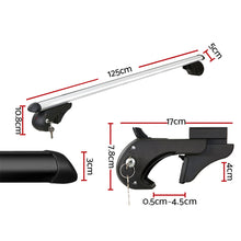Load image into Gallery viewer, Universal Car Roof Racks Pod Aluminium Cross Bars Adjustable 108cm Silver