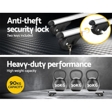 Load image into Gallery viewer, Universal Car Roof Racks Pod Aluminium Cross Bars Adjustable 108cm Silver