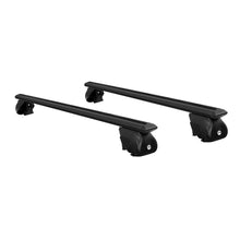 Load image into Gallery viewer, Universal Car Roof Racks Pod Aluminium Cross Bars Upgraded Holder 126cm Black