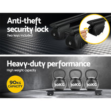 Load image into Gallery viewer, Universal Car Roof Racks Pod Aluminium Cross Bars Upgraded Holder 126cm Black