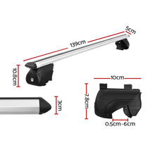 Load image into Gallery viewer, Universal Car Roof Racks Pod Aluminium Cross Bars Upgraded Holder 126cm Silver