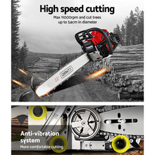 Load image into Gallery viewer, GIANTZ 58cc Commercial Petrol Chainsaw 22 Bar E-Start Chains Saw Tree Pruning
