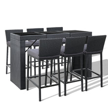 Load image into Gallery viewer, Gardeon Outdoor Bar Set Table Chairs Stools Rattan Patio Furniture 6 Seaters