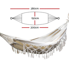 Load image into Gallery viewer, Gardeon Hammock Bed Rope Tassel Outdoor Hammocks Chair Camping