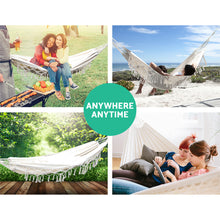 Load image into Gallery viewer, Gardeon Hammock Bed Rope Tassel Outdoor Hammocks Chair Camping