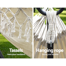 Load image into Gallery viewer, Gardeon Hammock Bed Rope Tassel Outdoor Hammocks Chair Camping