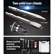 Load image into Gallery viewer, GIANTZ 2in1 Petrol 36cc Pile Post Driver and Jack hammer Star Demolition Jackhammer