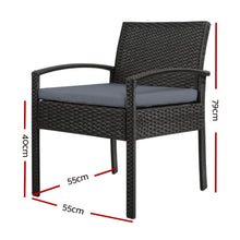 Load image into Gallery viewer, Gardeon Outdoor Dining Chairs Patio Furniture Rattan Lounge Chair Cushion Felix