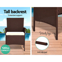 Load image into Gallery viewer, Gardeon Garden Furniture Outdoor Lounge Setting Rattan Set Patio Storage Cover Brown