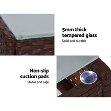 Load image into Gallery viewer, Gardeon Garden Furniture Outdoor Lounge Setting Rattan Set Patio Storage Cover Brown