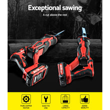 Load image into Gallery viewer, Giantz 18V Lithium Cordless Reciprocating Saw Electric Corded Sabre Saw Tool