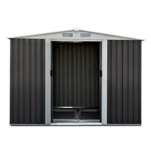 Load image into Gallery viewer, Giantz Garden Shed 2.58x2.07M w/Metal Base Sheds Outdoor Storage Double Door Tool
