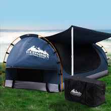 Load image into Gallery viewer, Weisshorn Double Swag Camping Swags Canvas Free Standing Dome Tent Dark Blue