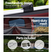 Load image into Gallery viewer, Weisshorn Swag King Single Camping Swags Canvas Free Standing Dome Tent Red with 7CM Mattress