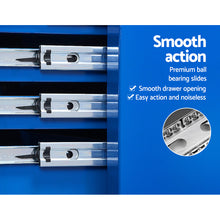 Load image into Gallery viewer, Giantz 15 Drawers Tool Box Chest Trolley Cabinet Garage Storage Boxes Organizer Blue