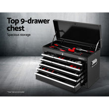 Load image into Gallery viewer, Giantz 16 Drawer Tool Box Cabinet Chest Trolley Toolbox Garage Storage Black