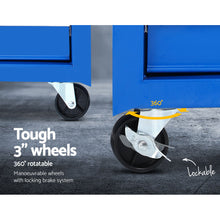 Load image into Gallery viewer, Giantz 5 Drawer Tool Box Cabinet Chest Trolley Box Garage Storage Toolbox Blue