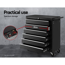 Load image into Gallery viewer, Giantz 6 Drawer Tool Box Cabinet Chest Trolley Cart Garage Toolbox Storage