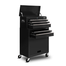 Load image into Gallery viewer, Giantz 7 Drawer Tool Box Cabinet Chest Trolley Toolbox Garage Storage Black
