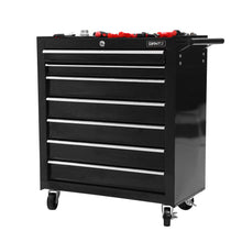 Load image into Gallery viewer, Giantz 7 Drawer Tool Box Cabinet Chest Trolley Storage Garage Toolbox Black