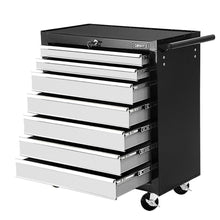 Load image into Gallery viewer, Giantz 7 Drawer Tool Box Cabinet Chest Trolley Storage Garage Toolbox Grey