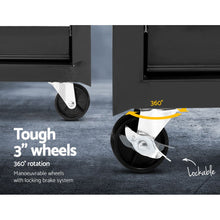 Load image into Gallery viewer, Giantz 7 Drawer Tool Box Cabinet Chest Trolley Storage Garage Toolbox Grey