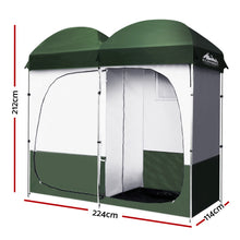 Load image into Gallery viewer, Weisshorn Double Camping Shower Toilet Tent Outdoor Portable Change Room