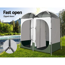 Load image into Gallery viewer, Weisshorn Double Camping Shower Toilet Tent Outdoor Portable Change Room