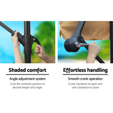 Load image into Gallery viewer, Instahut 3m Outdoor Umbrella w/Base Cantilever Garden Beach Patio Beige