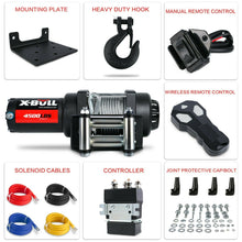Load image into Gallery viewer, X-BULL Electric Winch 4500LBS/2041KG Steel Cable Wireless Remote Boat ATV 4WD