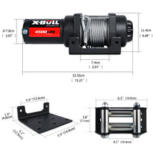 Load image into Gallery viewer, X-BULL Electric Winch 4500LBS/2041KG Steel Cable Wireless Remote Boat ATV 4WD