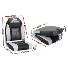 Load image into Gallery viewer, Seamanship 2X Folding Boat Seats Marine Seat Swivel High Back 12cm Padding Black
