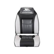 Load image into Gallery viewer, Seamanship 2X Folding Boat Seats Marine Seat Swivel High Back 12cm Padding Black
