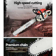 Load image into Gallery viewer, Giantz Chainsaw Petrol 92CC 24&quot; Bar Commercial E-Start Pruning Chain Saw,Giantz Chainsaw Petrol 92CC 24&quot; Bar Commercial E-Start Pruning Chain Saw 6.8HP
