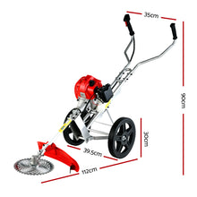 Load image into Gallery viewer, Giantz 62cc Petrol Brush Cutter Whipper Saw Trimmer 2 Stroke 3-in-1 Wheel
